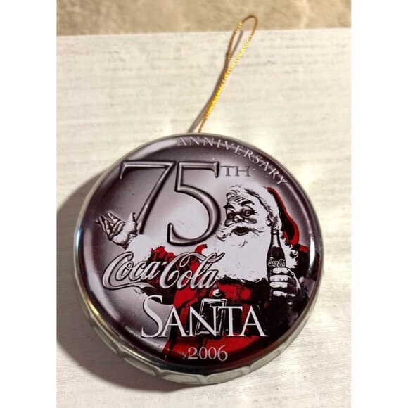 Coca Cola Ornament 75th Anniversary Santa 2006 Trim-A-Tree Christmas 3" - Picture 3 of 5